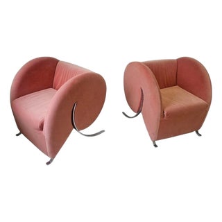 Pair of Vintage Virgola Chairs Attributed to Yaakov Kaufman for Arflex For Sale