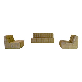 Mid-Century Modern Sofa and Lounge Chairs, Italy, 1970s, Set of 3 For Sale