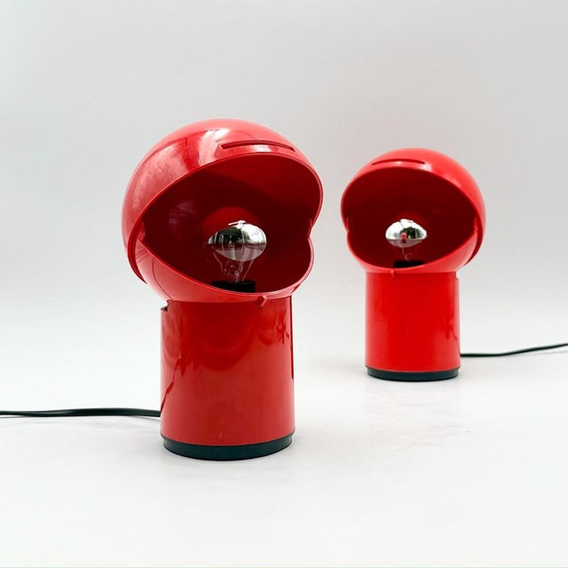 Red Asteroidi Lamps by Siberin Caronno, Italy, 1970s, Set of 2 For Sale - Image 8 of 17