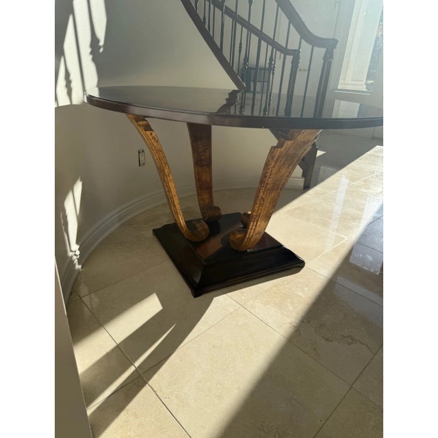 Christopher Guy Quattro Sunburst Mahogany Entry Table For Sale - Image 9 of 12