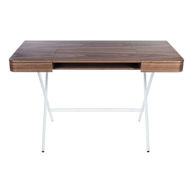 Cosimo Desk with Walnut Veneer Top by Marco Zanuso Jr. For Adentro, 2017 For Sale