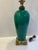 This pair of lamps has a malachite green crackle glaze The harps are included The closeup photos of the crackle glaze Have...