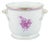 Apponyi Flowerpot with Purple Floral Motifs from Herend, Hungary, 1970s For Sale