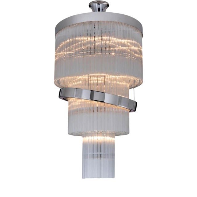 Collection Saturno Chandelier in Metal and Crystal by Jago For Sale
