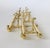 Vintage Brass Plated Coat and Hat Rack Wall Mounted For Sale In Milwaukee - Image 6 of 6