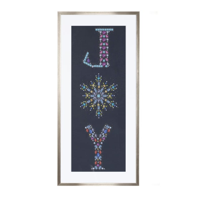 Celebrate the spirit of the season with the Holiday Jewel "Joy" Print Under Glass. This elegant artwork features the...