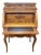 French Restoration Burled Walnut Secretary Desk, C. 1830 — Roll-Top & Inlay For Sale