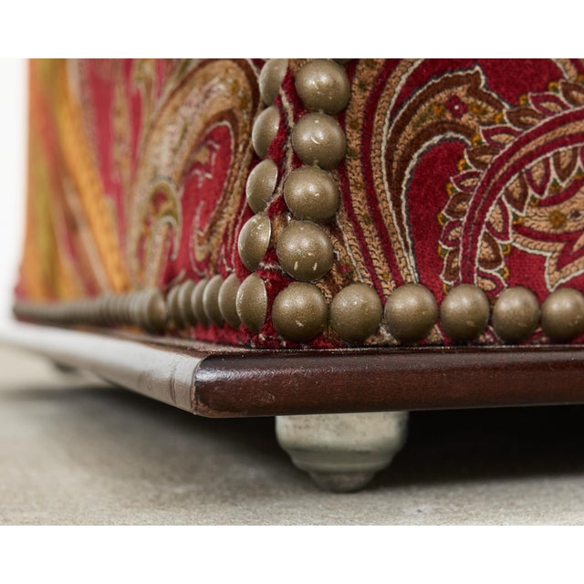 Ralph Lauren 'Florence' Storage Ottoman in Buckthorn Paisley Fabric For Sale - Image 12 of 18