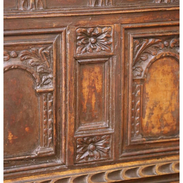 Mid-18th Century Italian Baroque Carved Walnut Cassone Blanket Chest For Sale - Image 10 of 12