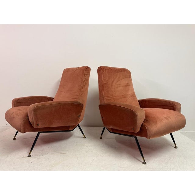 Beige Italian Armchairs, 1960s, Set of 2 For Sale - Image 8 of 17