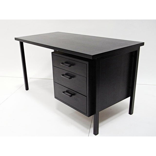 Writing Desk in Black Stained Oak by Herbert Hirche for Christian Holzäpfel KG, Germany, 1960s For Sale - Image 10 of 10