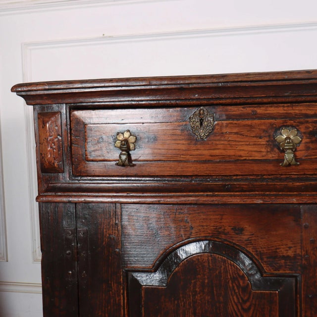 Very good early 18th century English oak dresser base with excellent colour. 1740. This piece is currently awaiting a...