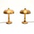 A very stylish pair of vintage brass mushroom table lamps, made in Germany and dating from around the 1960’s. They are of...