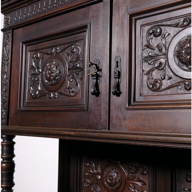 Early 20th Century Renaissance Carved Wooden Sideboard, 1920s For Sale - Image 14 of 16