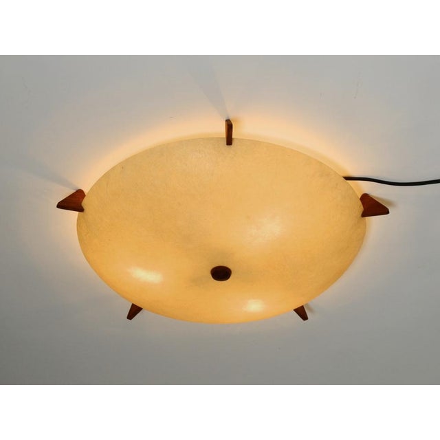 Mid-Century Modern Fiberglass Ceiling Lamp, 1950s For Sale - Image 4 of 16