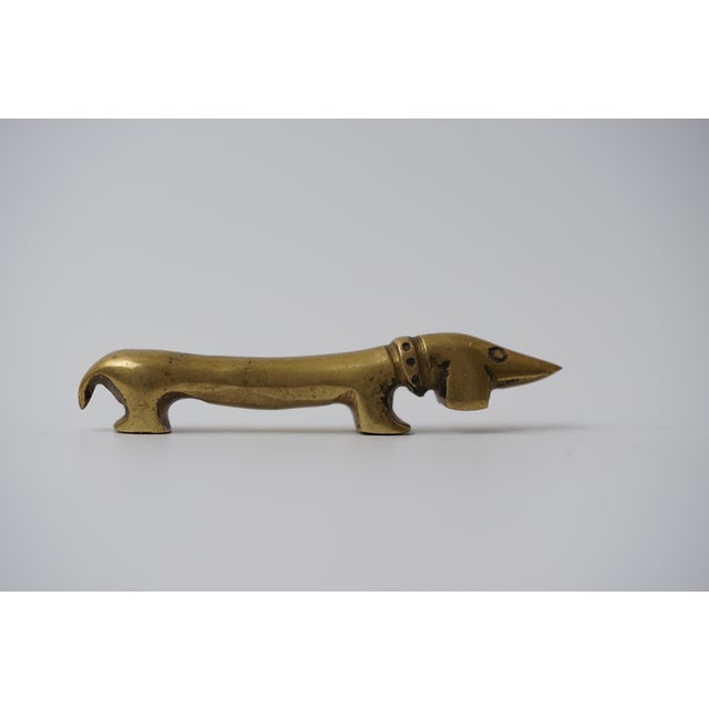 Vintage Brass Dachshund Bottle Opener by Walter Bosse for Herta Baller, 1950s For Sale - Image 4 of 10