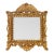 Vintage French Regency Beveled Edge Mirror With High Pediment and Antique Gold Finish For Sale