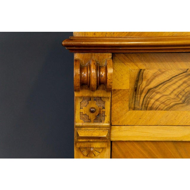 Brown Wilhelminian Style Secretaire Desk For Sale - Image 8 of 18