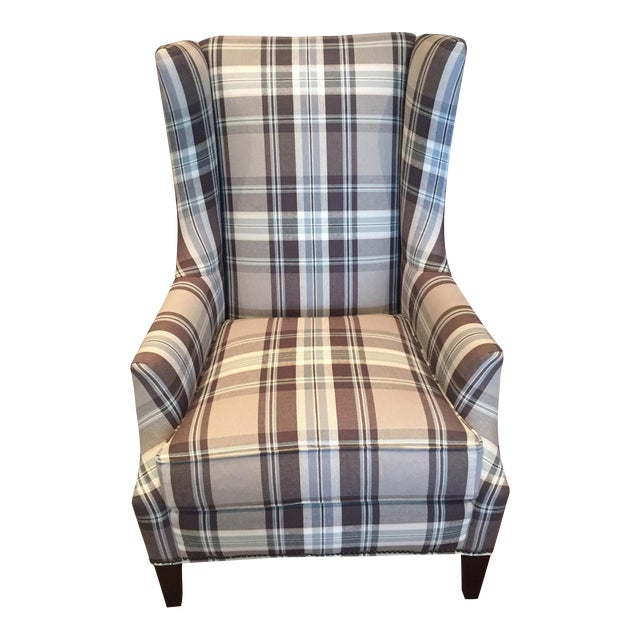 Huntington House Gray & Blue Accent Chair Chairish