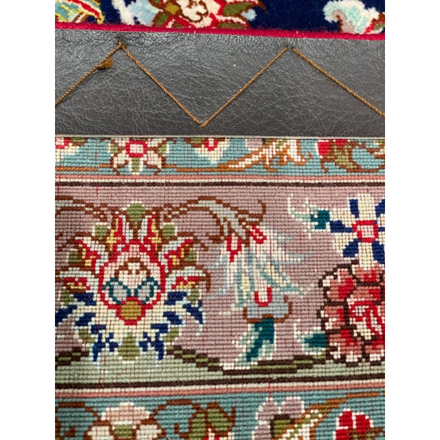 Textile Pasargad Red Persian Fine Tabriz 70 Raj Silk & Wool For Sale - Image 7 of 13