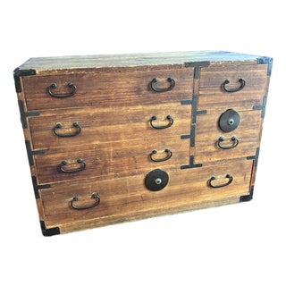 Antique Japanese Paulownia Wood Chest — Taisho Era, C. 1920 [Rm] For Sale