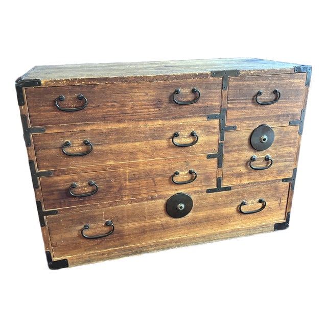 Antique Japanese Paulownia Wood Chest — Taisho Era, C. 1920 [Rm] For Sale