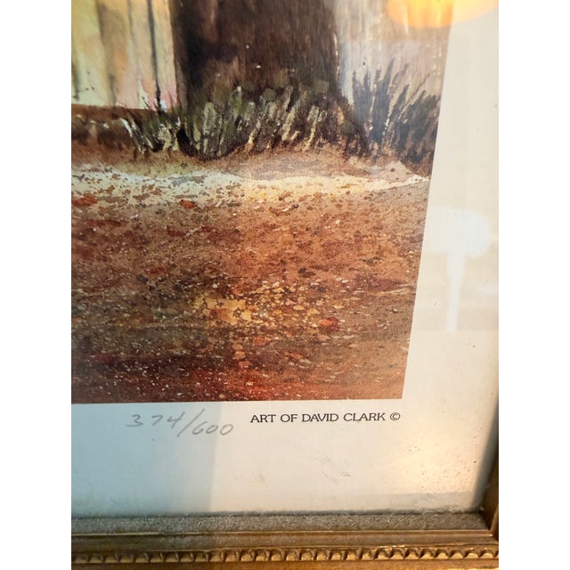 David A. Clark “Rainbow Row” Signed Limited Edition Print 374/600 in Antiqued Gold Frame For Sale In Charleston - Image 6 of 12
