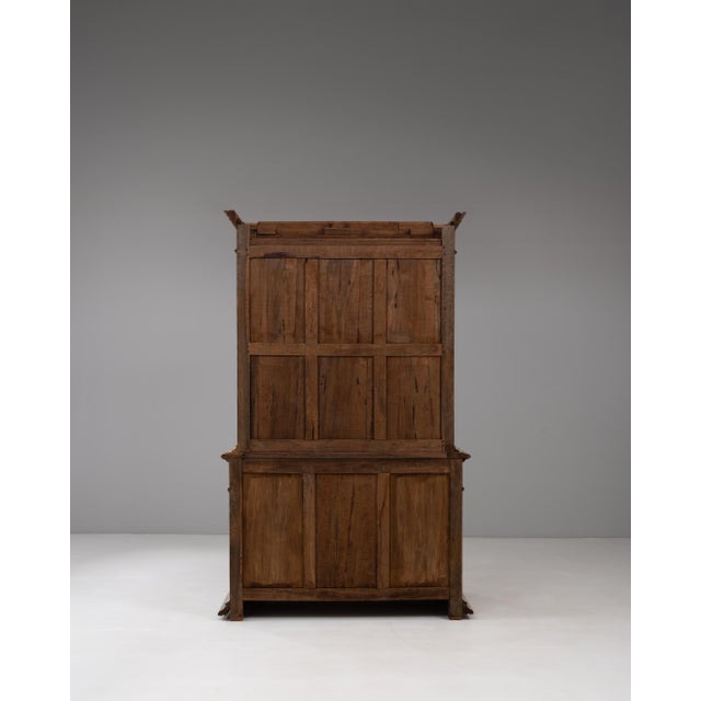 1880s Belgian Oak Vitrine with Ornate Carvings For Sale - Image 14 of 18