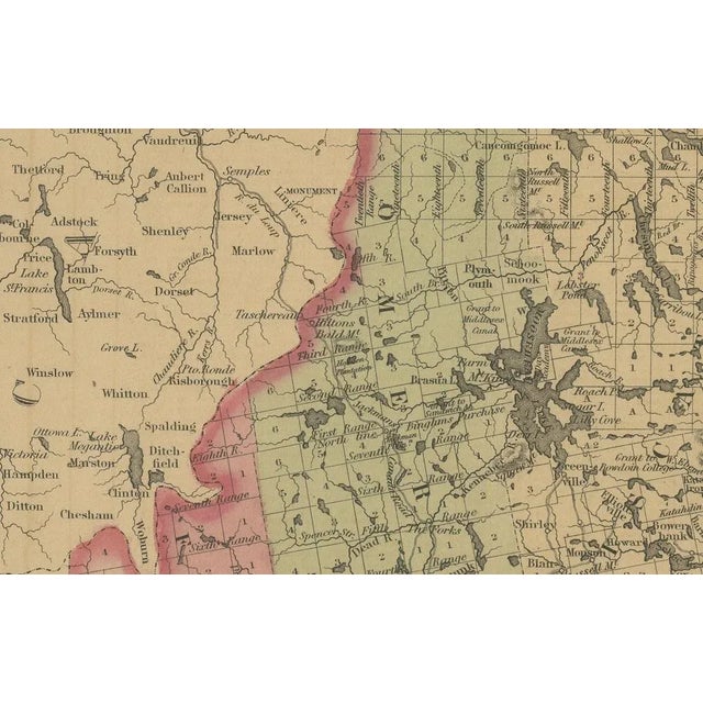 Antique Maine County Map, 1864 For Sale - Image 5 of 10