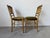 1900 - 1909 Antique Italian Faux Bamboo Gilt Wood Accent Chairs With Green Velvet Upholstery – A Pair Description: For Sale - Image 5 of 12