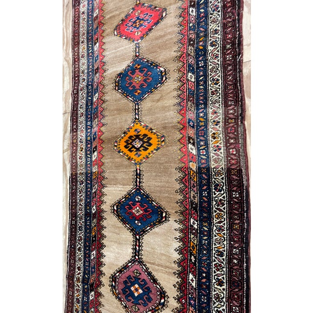 Tribal Antique Kurdish Runner, 3'2" × 10'11" For Sale - Image 3 of 10