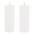 2020s FIA Wick White Pillar Candle (Set of 2) For Sale - Image 5 of 5