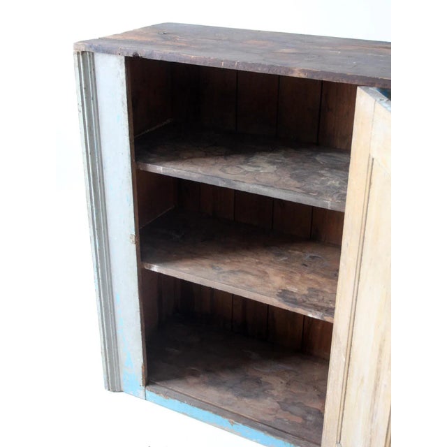 Antique Rustic Farmhouse Cupboard Cabinet For Sale - Image 6 of 12
