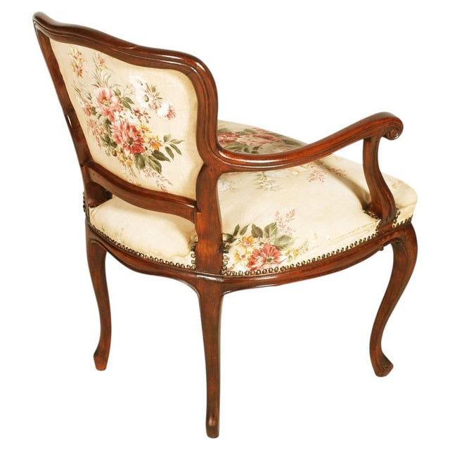 Rococo Antique Venetian Walnut Armchairs from Noble Residence, Italy, 1880, Set of 2 For Sale - Image 3 of 11