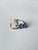 Peach Set in 18k Gold, 4.78 Carats Morganite, Blue Sapphires & Diamonds Cocktail Ring, Us Size 7 For Sale - Image 8 of 9