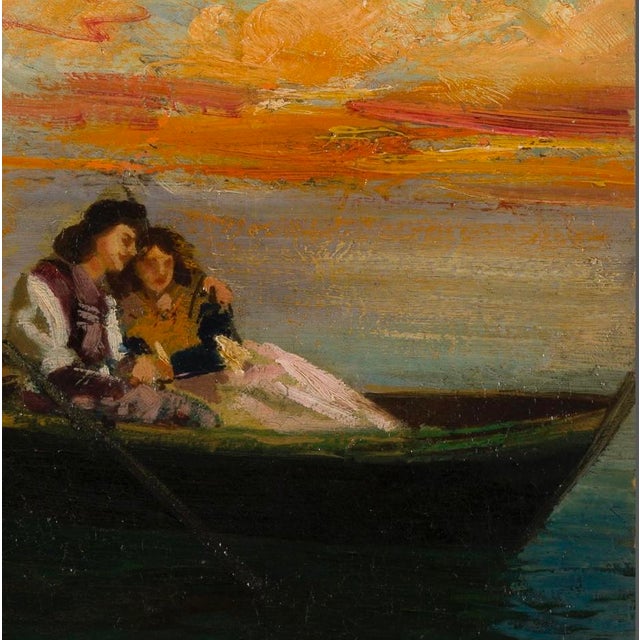 Federico Faruffini, Venetian Landscape, 1800s, Oil on Canvas For Sale - Image 5 of 8