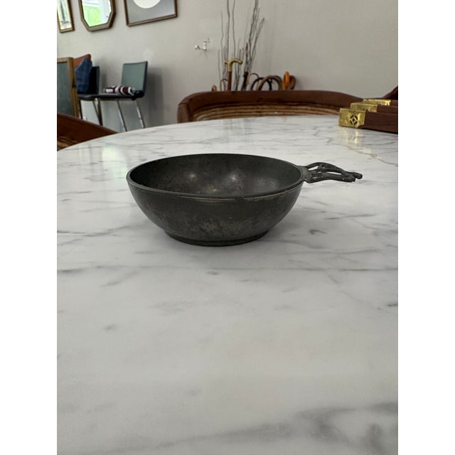 18th Century Antique Pewter Porringer Bowl For Sale - Image 5 of 5