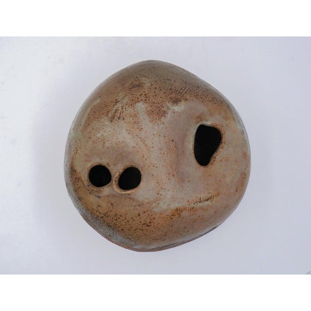 Burnt Umber Vintage Joel Edwards Pottery Sculputral Vessel Vase For Sale - Image 8 of 8