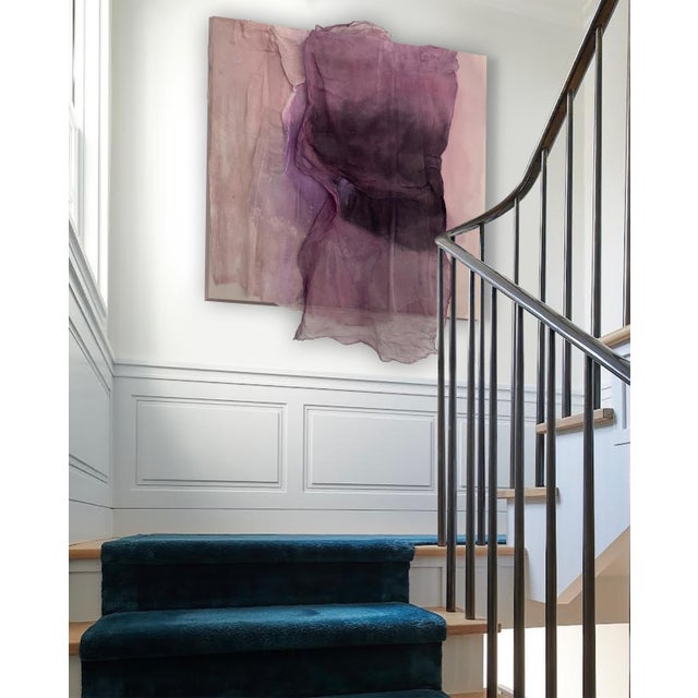 "Solitude" Abstract Dimensional Mixed Media and Stain Painting by Stacey Warnix For Sale - Image 4 of 12