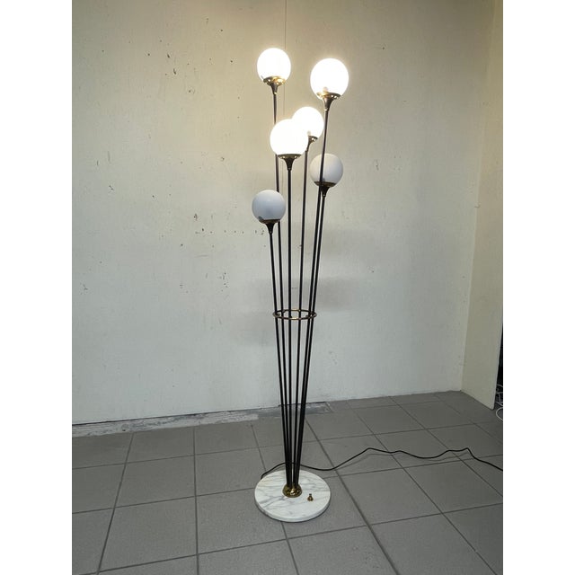 Alberello Glass Floor Lamp form Stilnovo, 1950s For Sale - Image 10 of 18