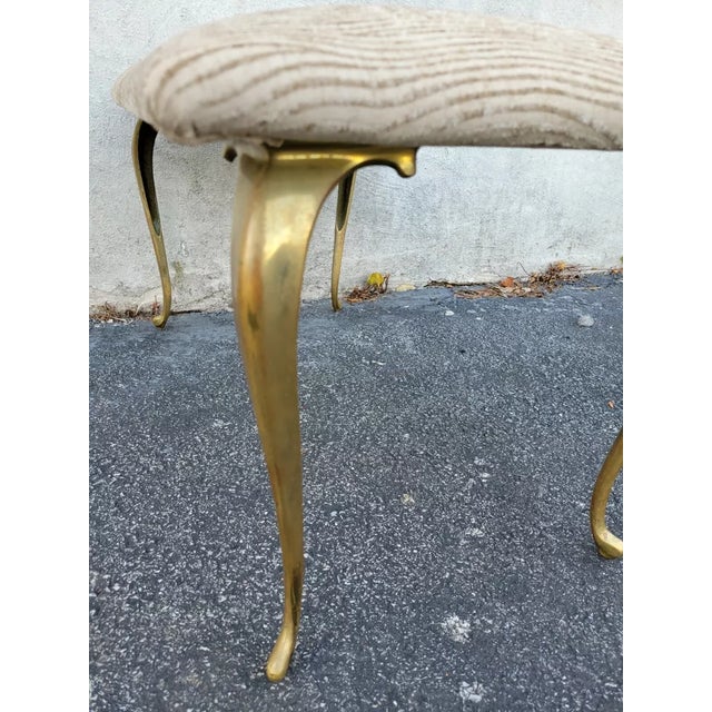 Vintage 1940s Bronze Feet Window Bench For Sale - Image 10 of 10