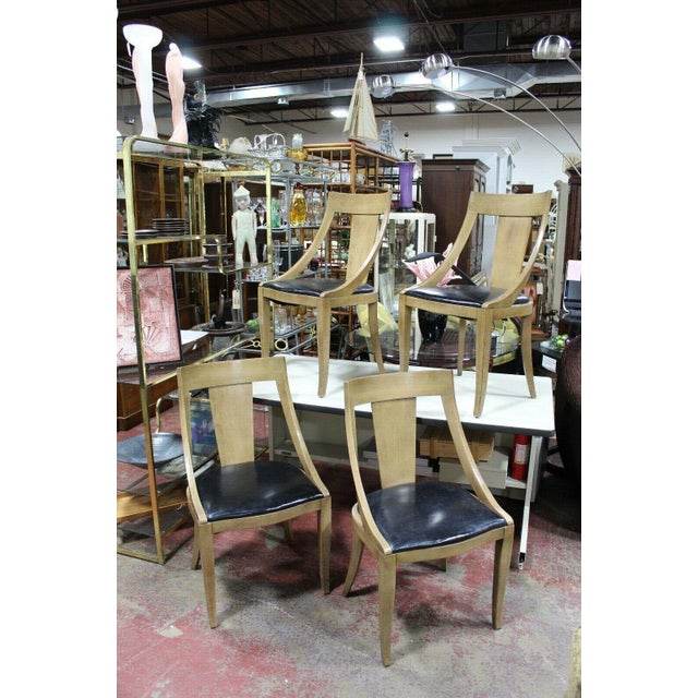 Mid-Century Modern Wormley Dunbar Style Spoon Back Dining Chairs - Set of 4 For Sale - Image 13 of 13