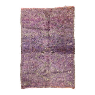 Vintage Purple Beni Mrirt Moroccan Rug - 06'02 X 09'02 For Sale