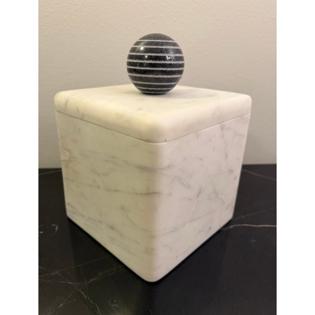 2020s La Boite Solid Marble Box by Citizen Artist for Global Views For Sale - Image 5 of 9