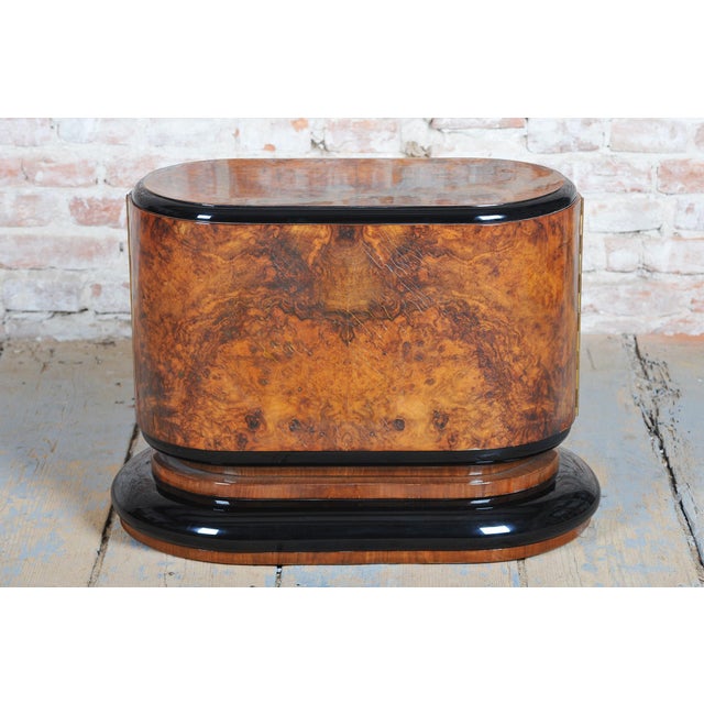 Small Czech Art Deco Walnut Burl Cabinet, 1920s For Sale - Image 11 of 13