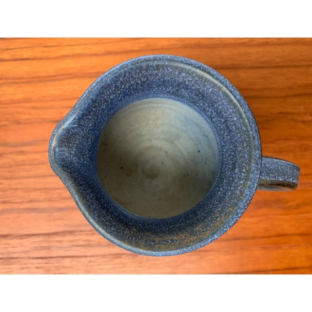 Vintage German Blue Ceramic Jug, 1970s For Sale - Image 12 of 18