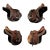 Set of Four Vintage American Jump Saddles on Racks For Sale
