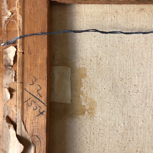 Original Vintage 1940’s Modernist Still Life Painting Orchids For Sale In Philadelphia - Image 6 of 7