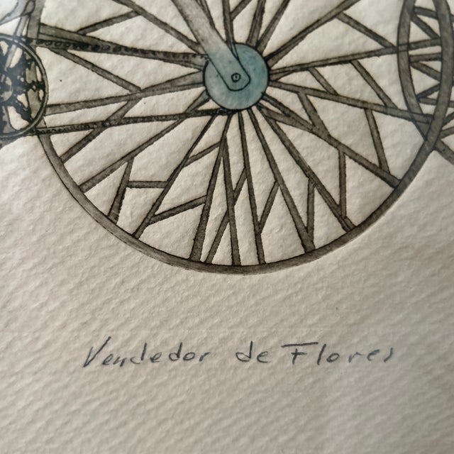 1960s Vendedor De Flores Signed Print Cises For Sale - Image 4 of 9