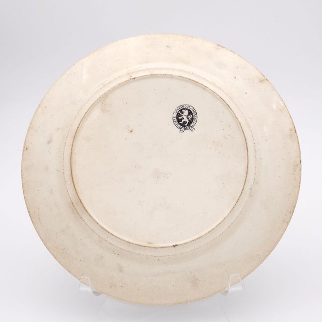 Mid 19th Century Plate With Napoleonic Military Scene by Société Céramique Maestricht, 19th Century For Sale - Image 5 of 7